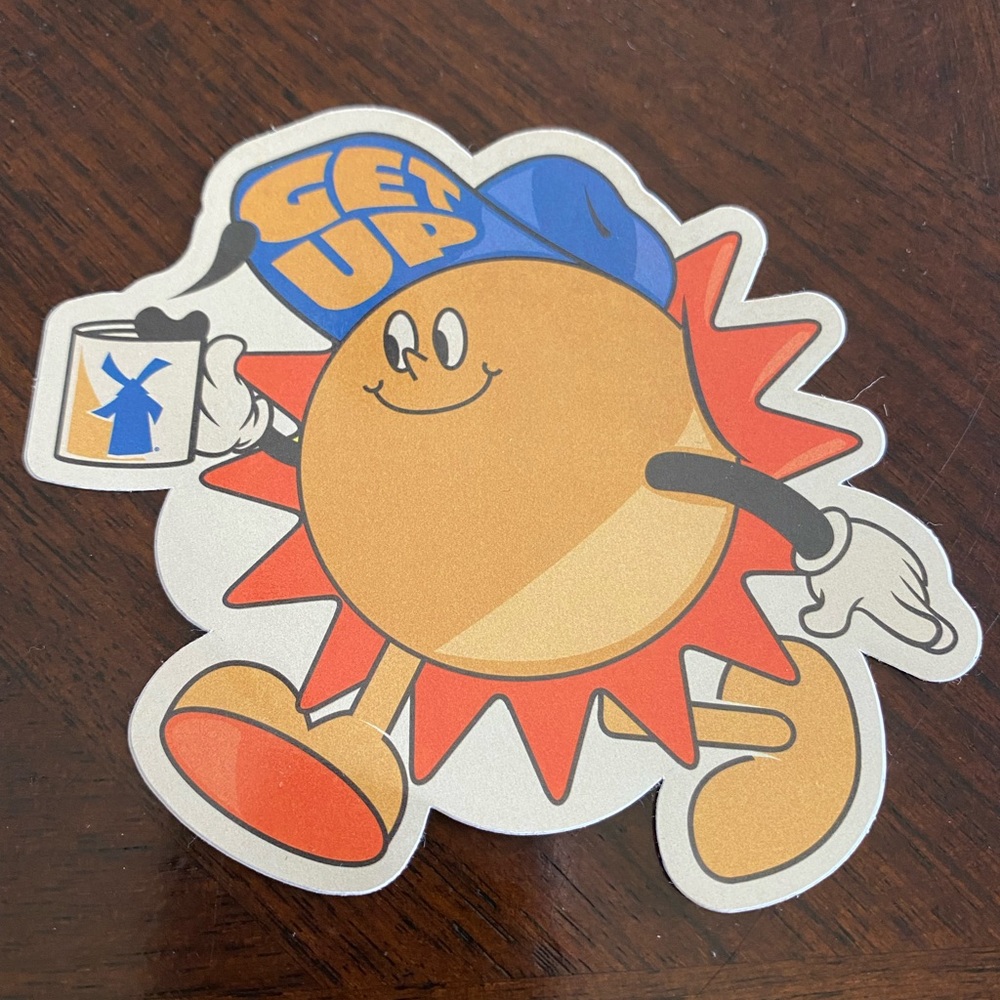 Dutch Bros Walking Sun Sticker
